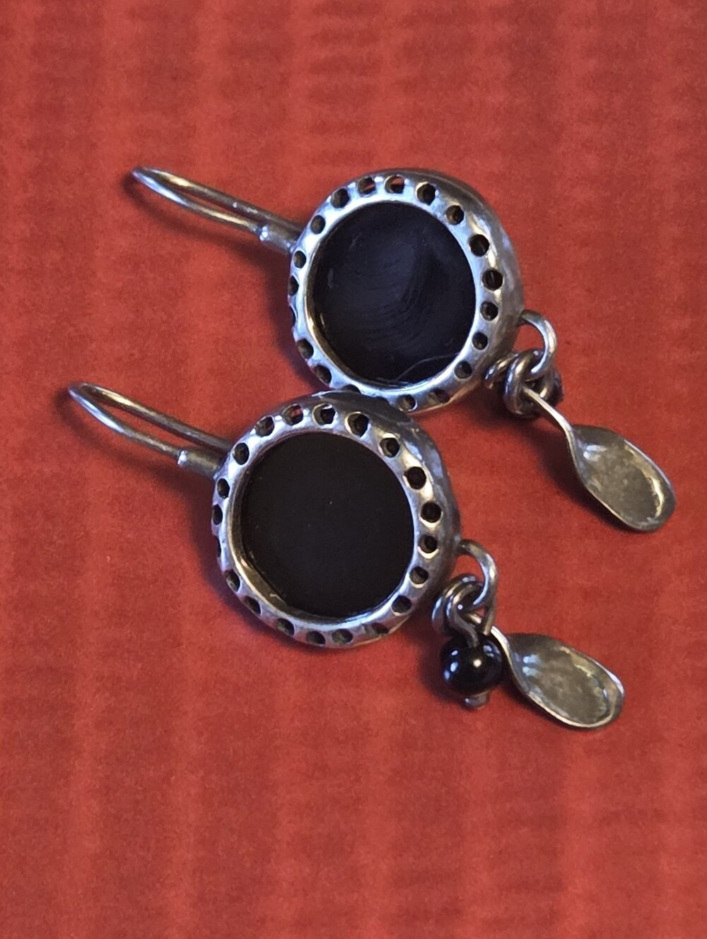 RARE Silpada Sterling Silver & Onyx  Earrings